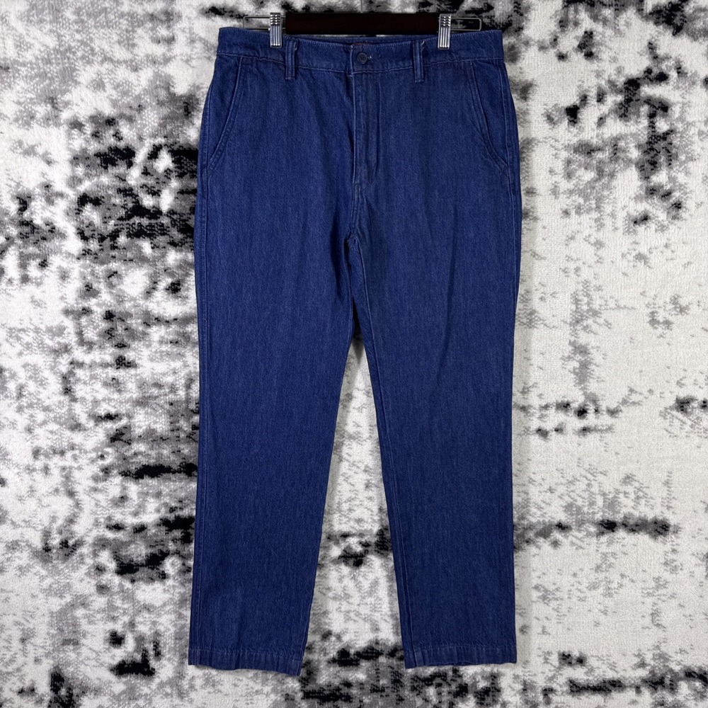 Levis XX Chino Pants Mens Size 33x32 Denim Dark Wash Relaxed Straight Casual